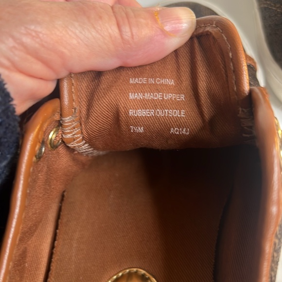 Womens Size 7.5 Michael Kors Lace Up Brown Signature Sneakers - Picture 10 of 10